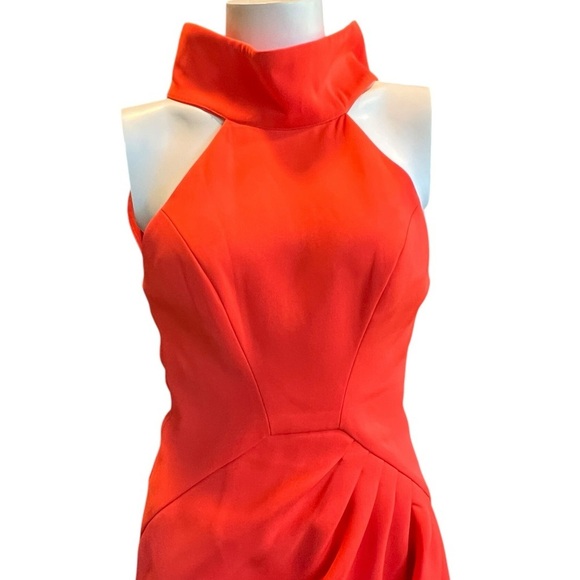 C/MEO Collective Orange Asymmetrical Ruched Midi Dress - Picture 3 of 10